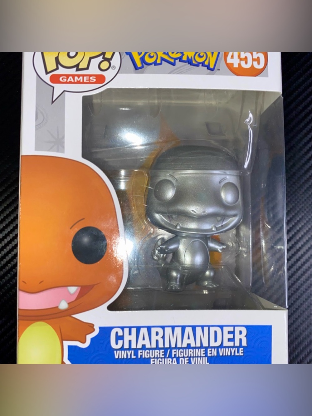 Funko Pop Pokémon Charmander #455 Metallic Silver Exclusive Vinyl Figurine